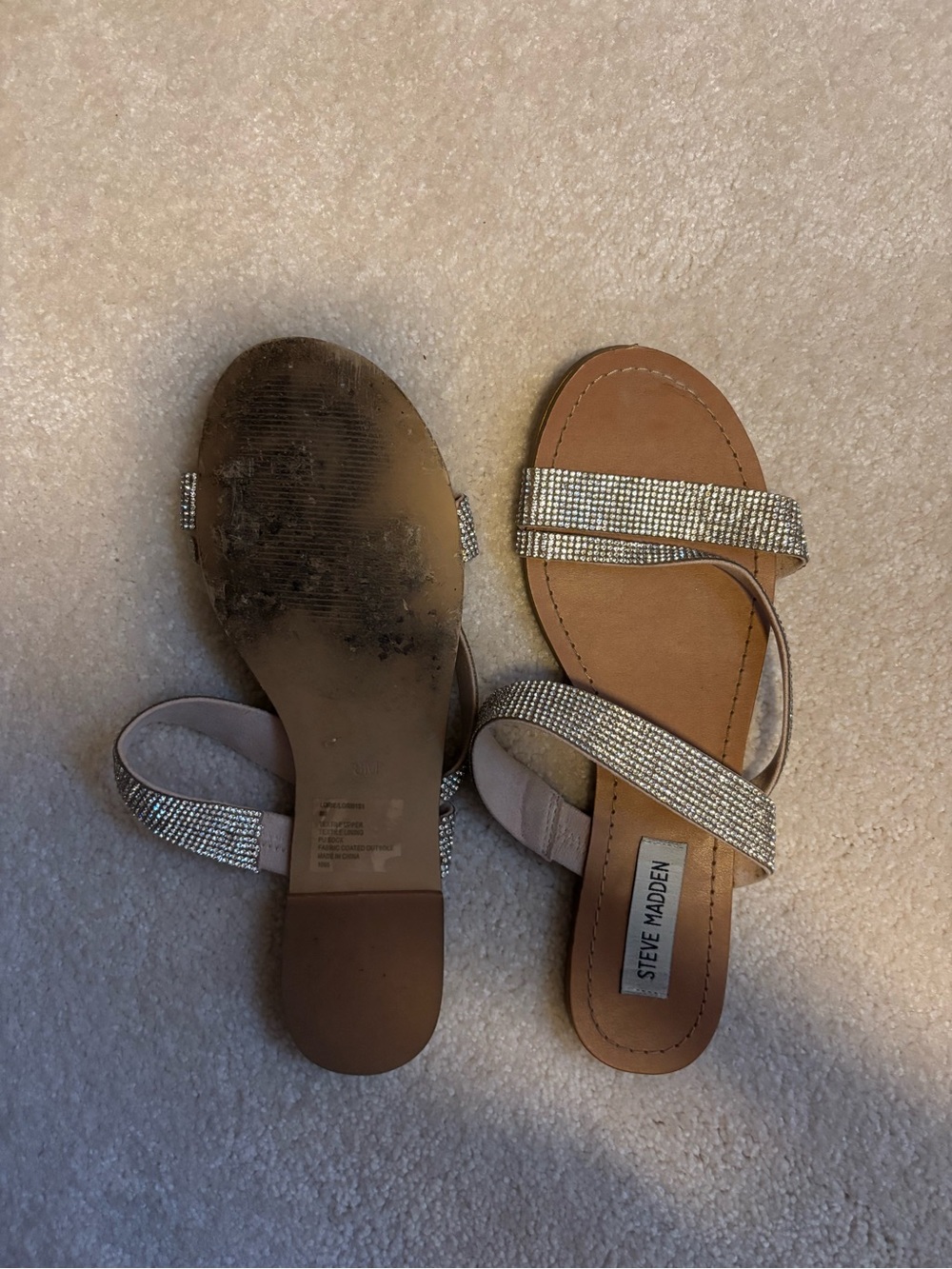 Steve Madden Rhinestone Sandals - Picture 2 of 2